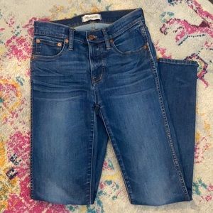 Madewell 9” high rise skinny jeans size 26